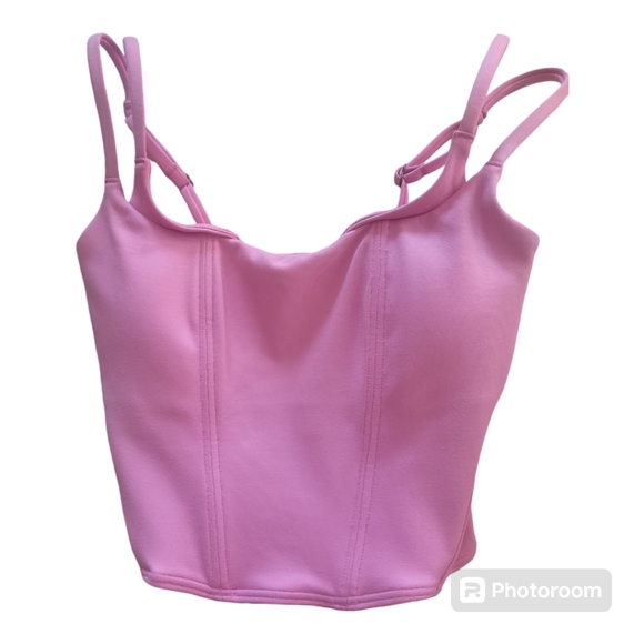 HOLLISTER Layered Corset Pink Top - Size XXXS - Picture 6 of 7